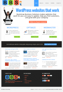 Screenshot of new design for Bootstrap Business Solutions - March 2013
