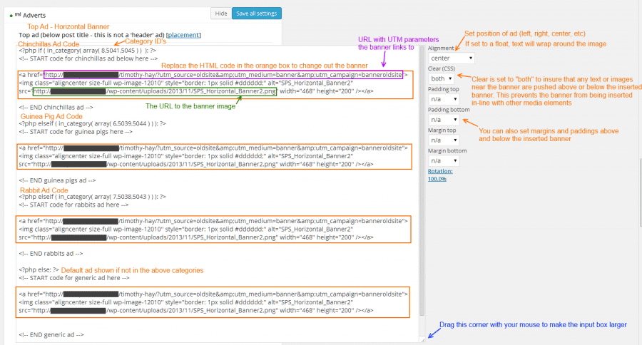 Ad Injection and Conditional PHP to insert Ads into Posts by Category