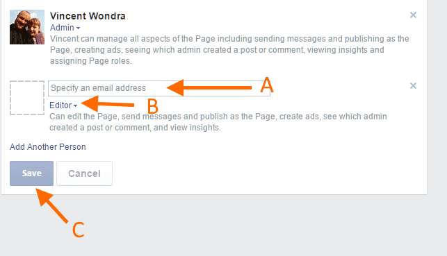 Give FB admin - Step 4