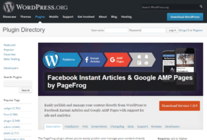 PageFrog Facebook Instant Articles & Google AMP Pages. 