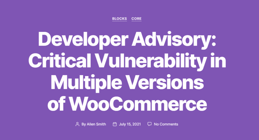 Critical WooCommerce Vulnerability