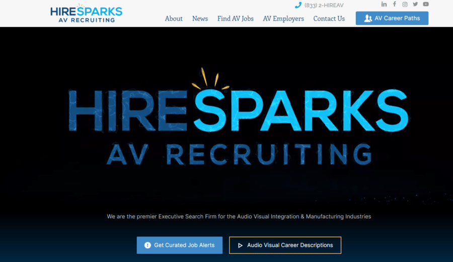 Hiresparks Home Page Hero Section