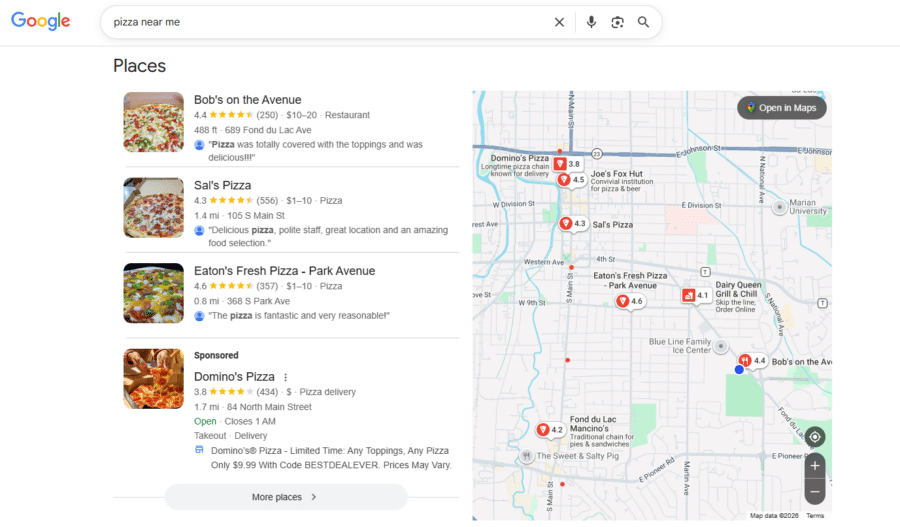 Google Business Profile is critical to rank for near me searches